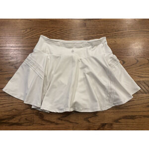 FP Free People Movement Pleats and Thank You Skirt White Athletic Skort M Medium
